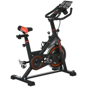 Soozier Exercise Bike, Flywheel Indoor Stationary Bike, Adjustable Height & Resistance, with LCD Monitor, Pedal Cage and Shelf Tray Soozier Exercise Bike, Flywheel Indoor Stationary Bike, Adjustable Height & Resistance, with LCD Monitor, Pedal Cage and Shelf Tray
